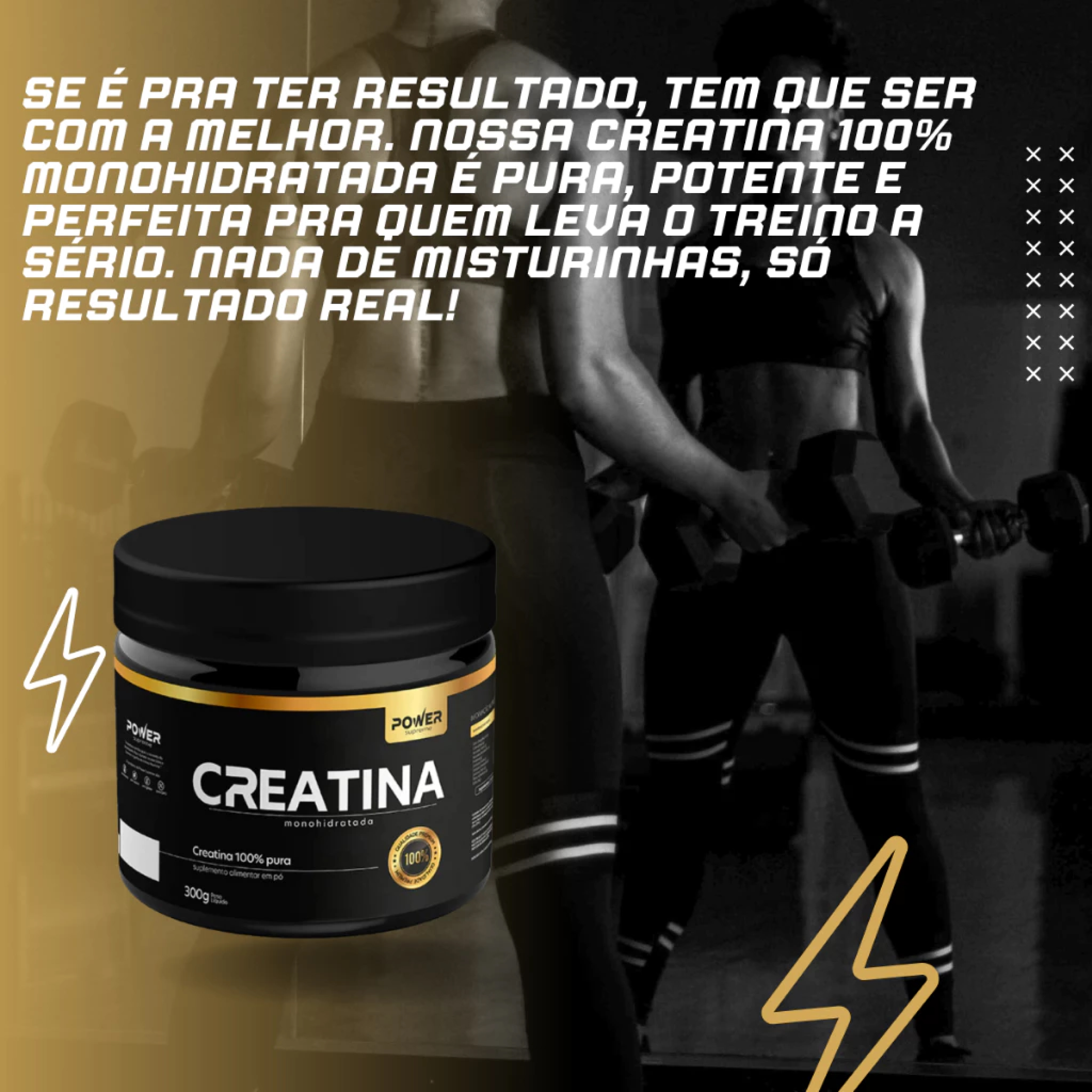 CREATINA 100% PURA POWER SUPREME Monoidratada 300g