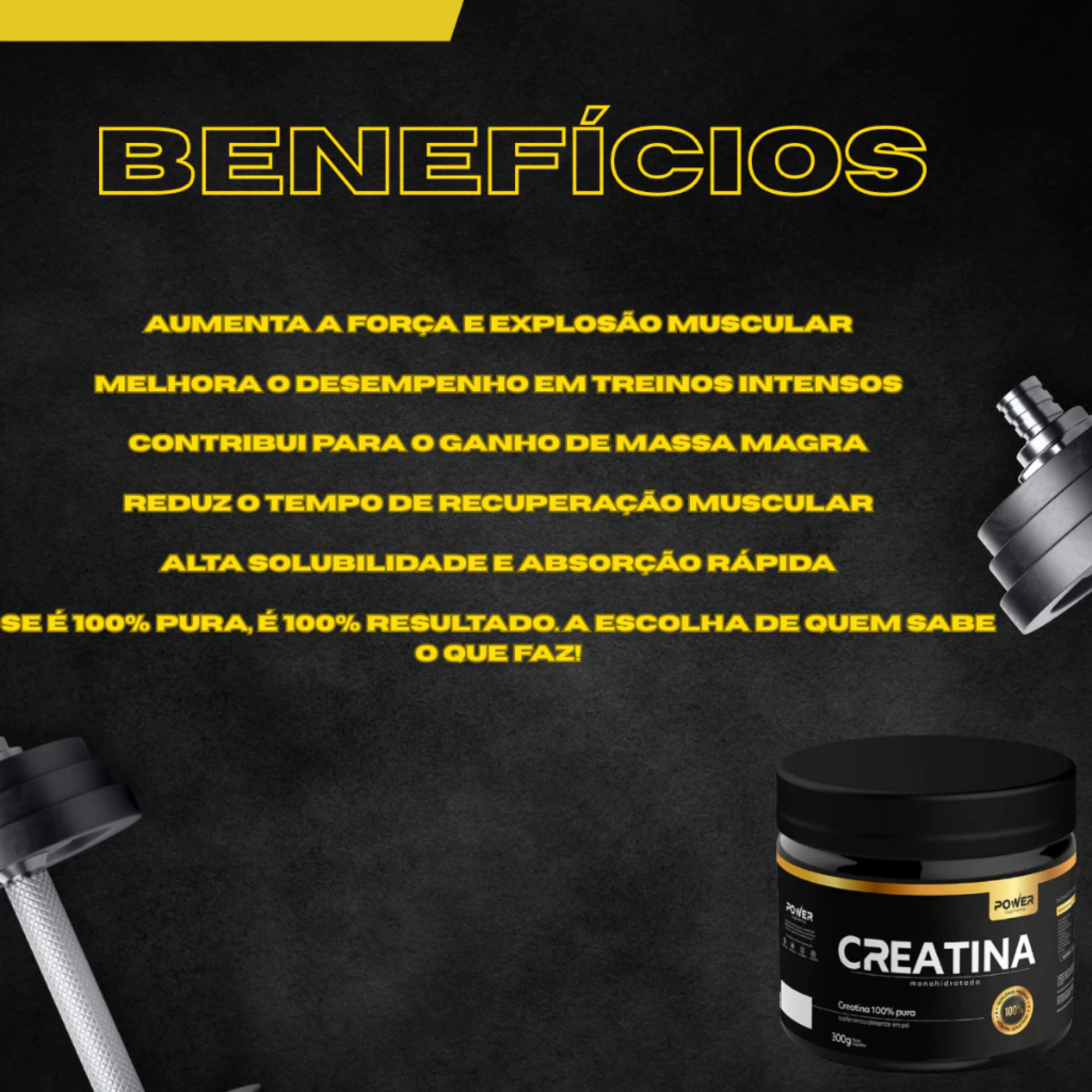 CREATINA 100% PURA POWER SUPREME Monoidratada 300g