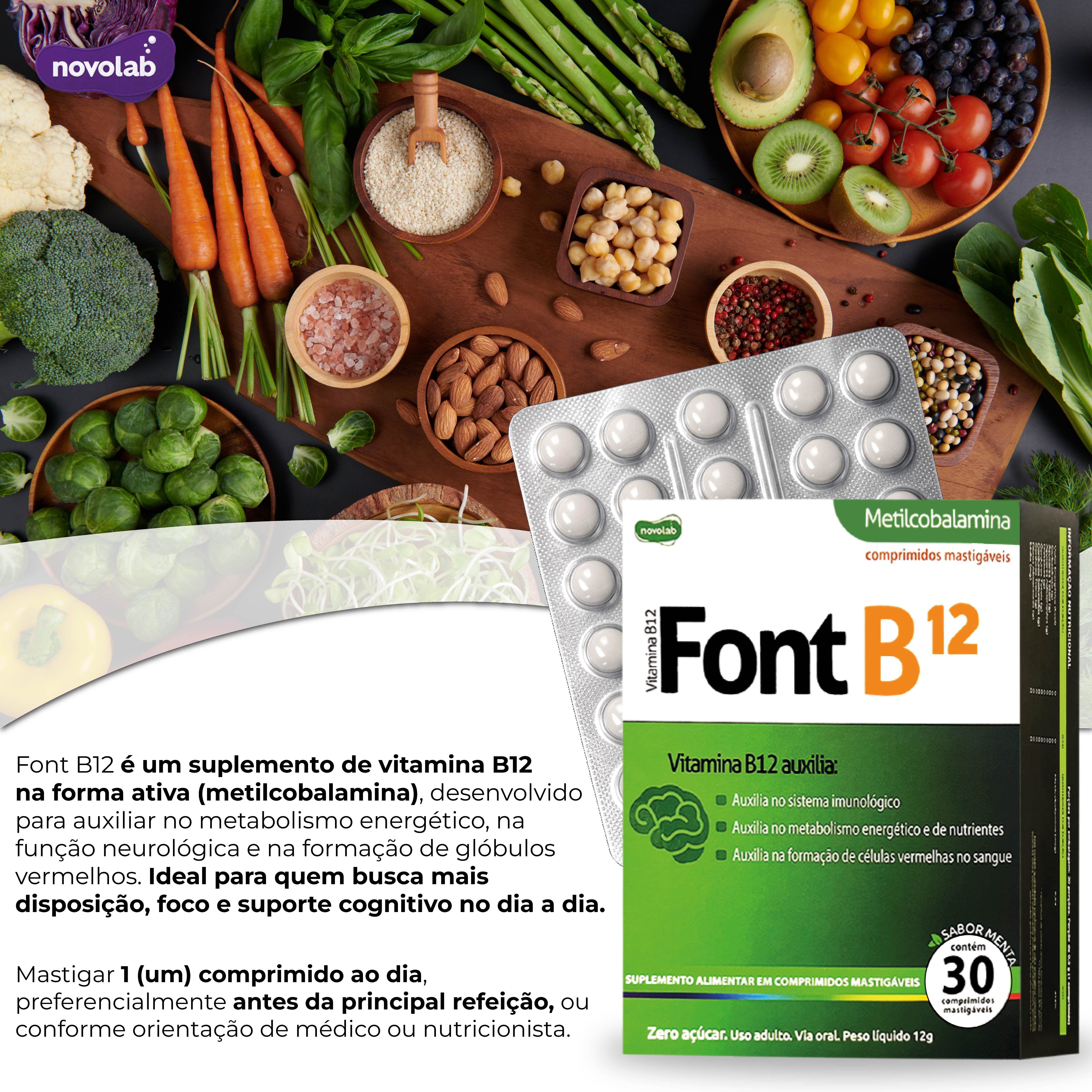 FONT B12 - Metilcobalamina c/30 Comprimidos