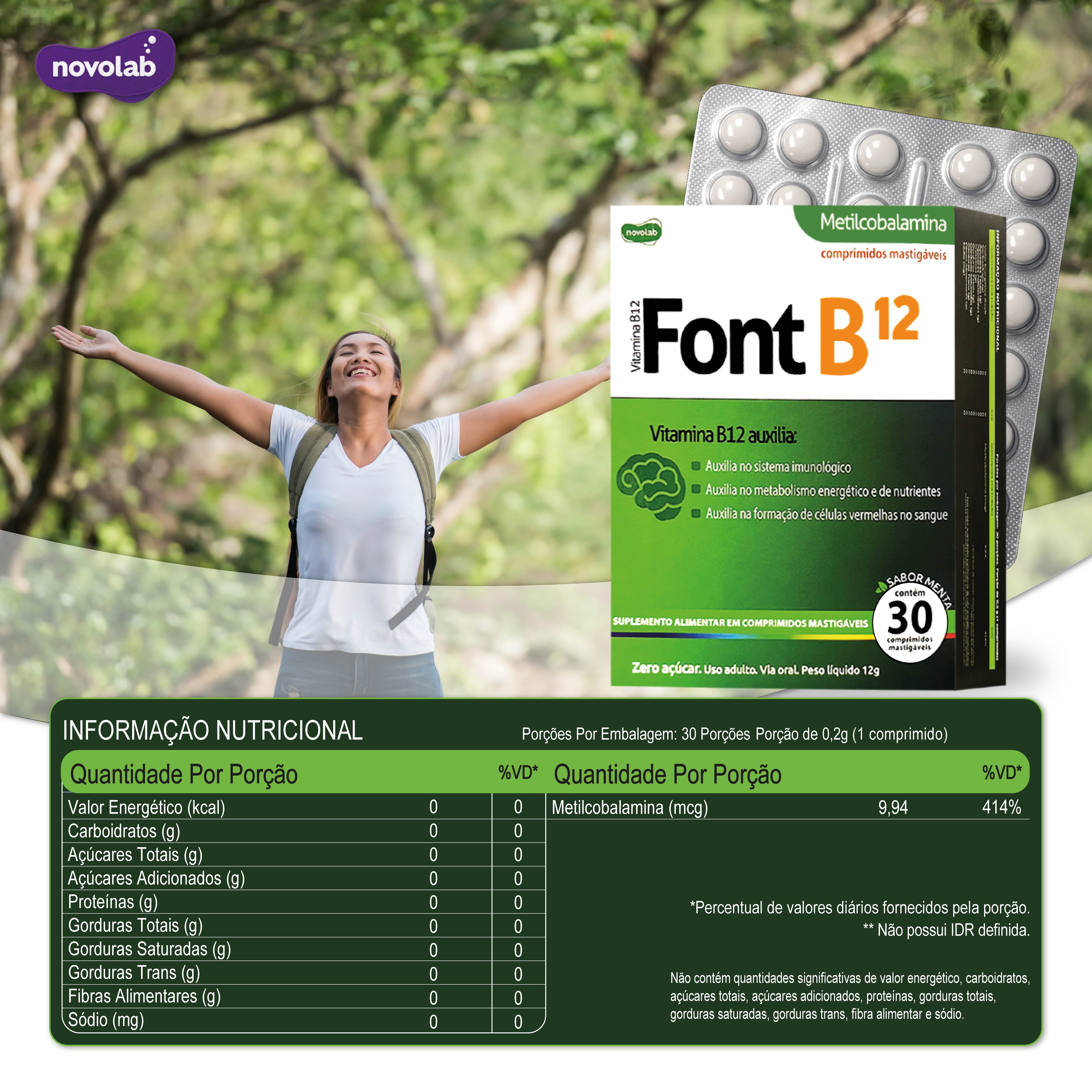 FONT B12 - Metilcobalamina c/30 Comprimidos