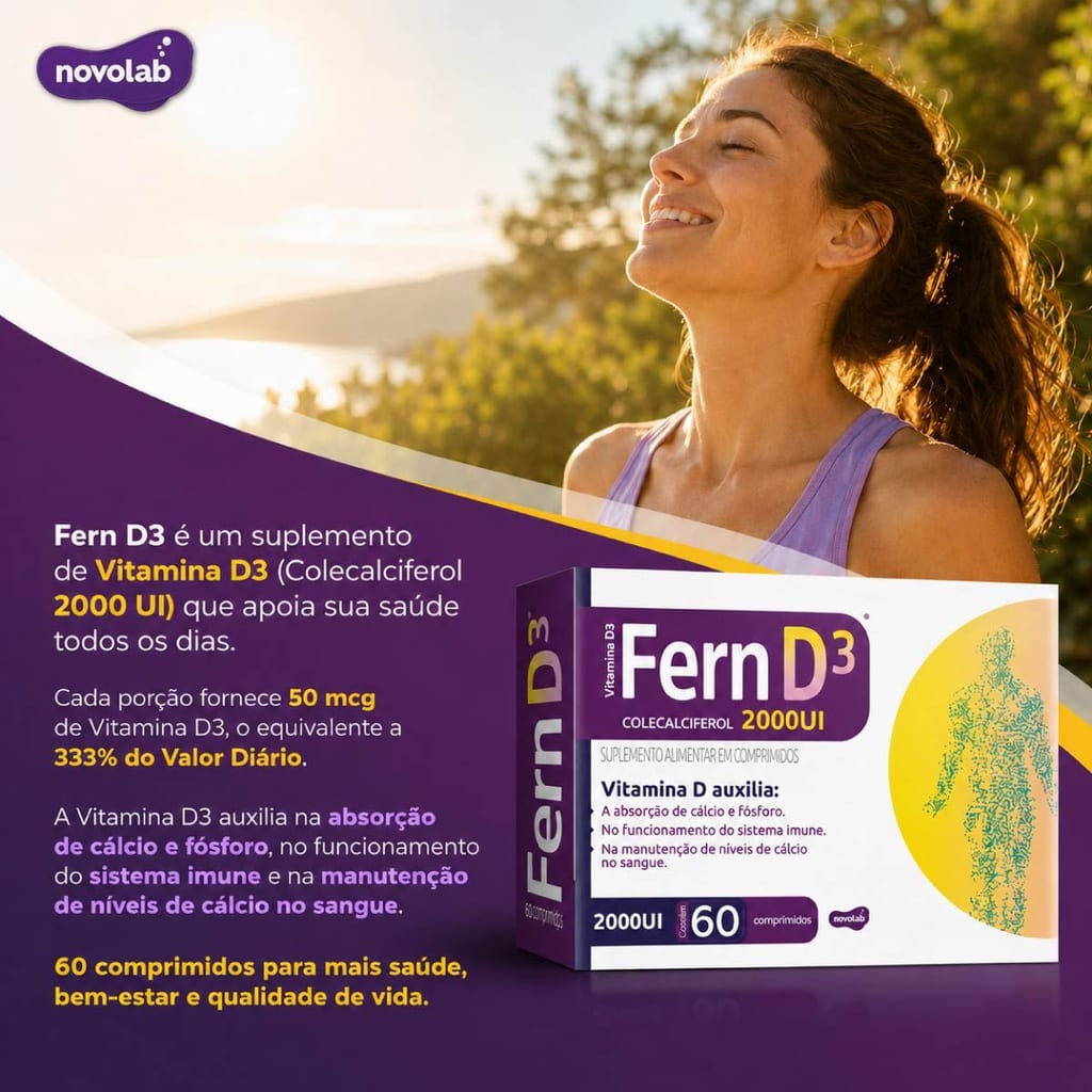 FERN Vitamina D3 2000UI com 60 Comprimidos