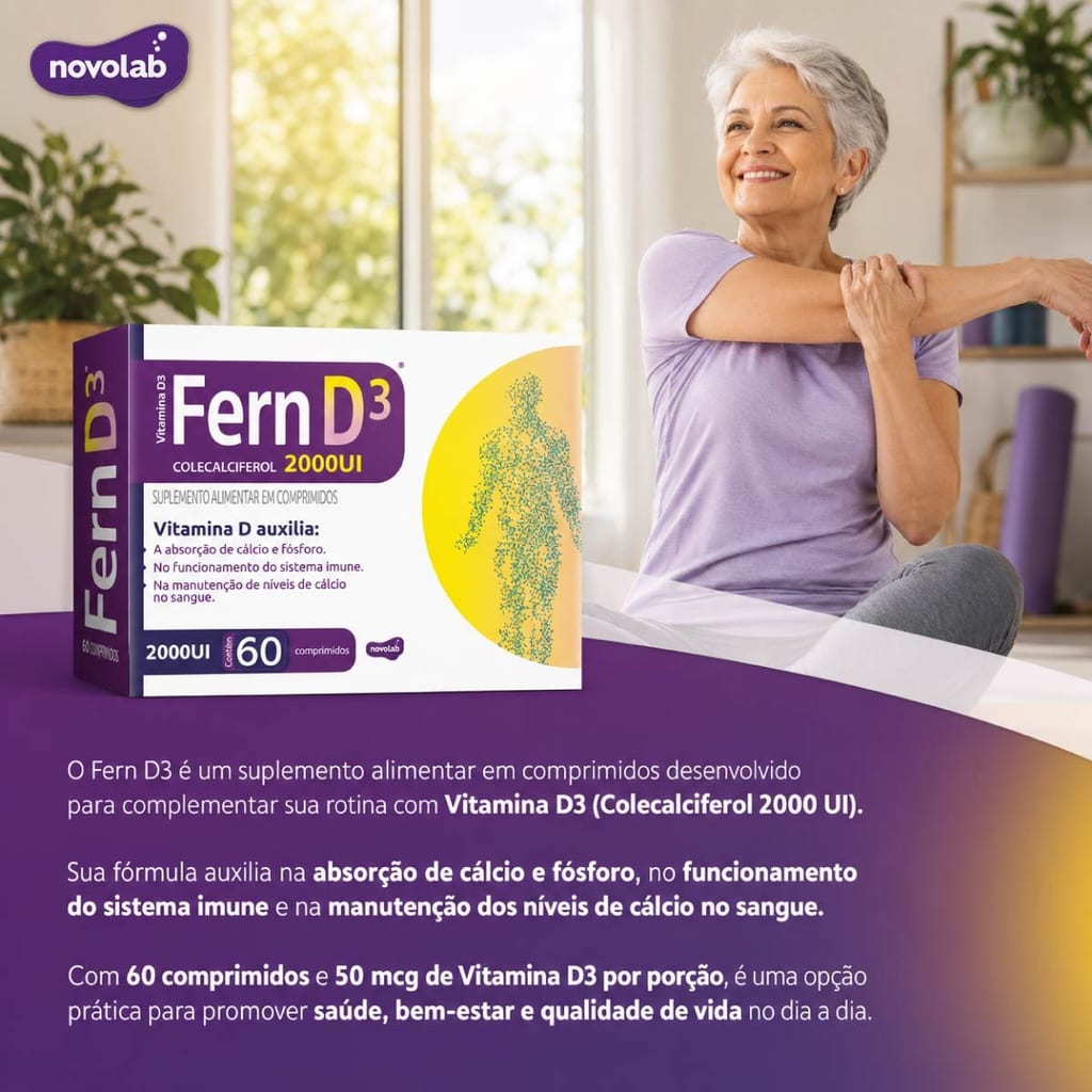FERN Vitamina D3 2000UI com 60 Comprimidos