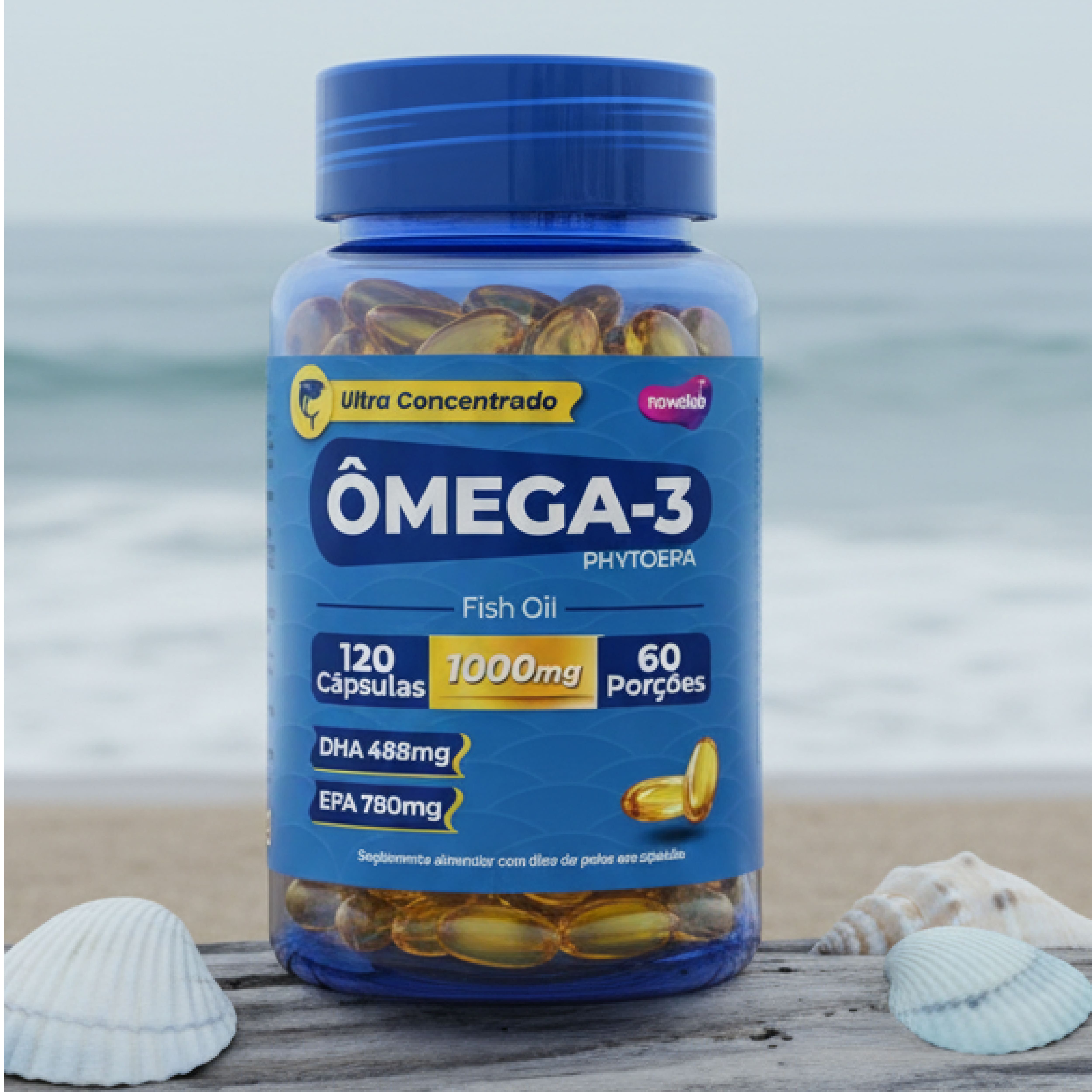 PHYTOEPA OMEGA 3 1000mg Óleo de Peixe - EPA + DHA com 120 Cápsulas Gel  