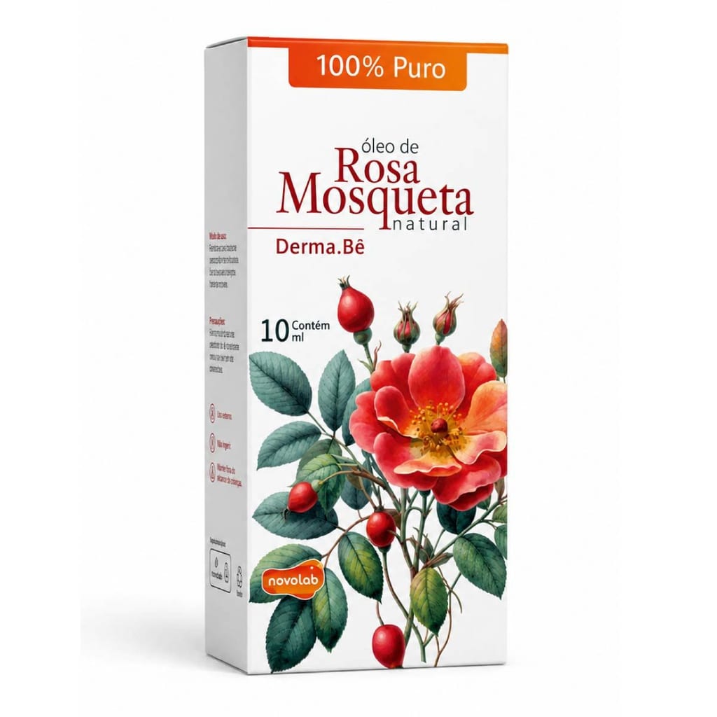 ÓLEO VEGETAL DE ROSA MOSQUETA 30ML - 100% Puro - Hidratante - Clareador